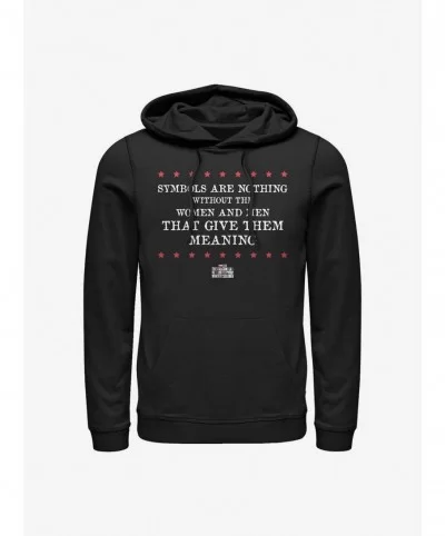 Exclusive Marvel The Falcon And The Winter Soldier Symbols Are Nothing Hoodie $16.52 Hoodies