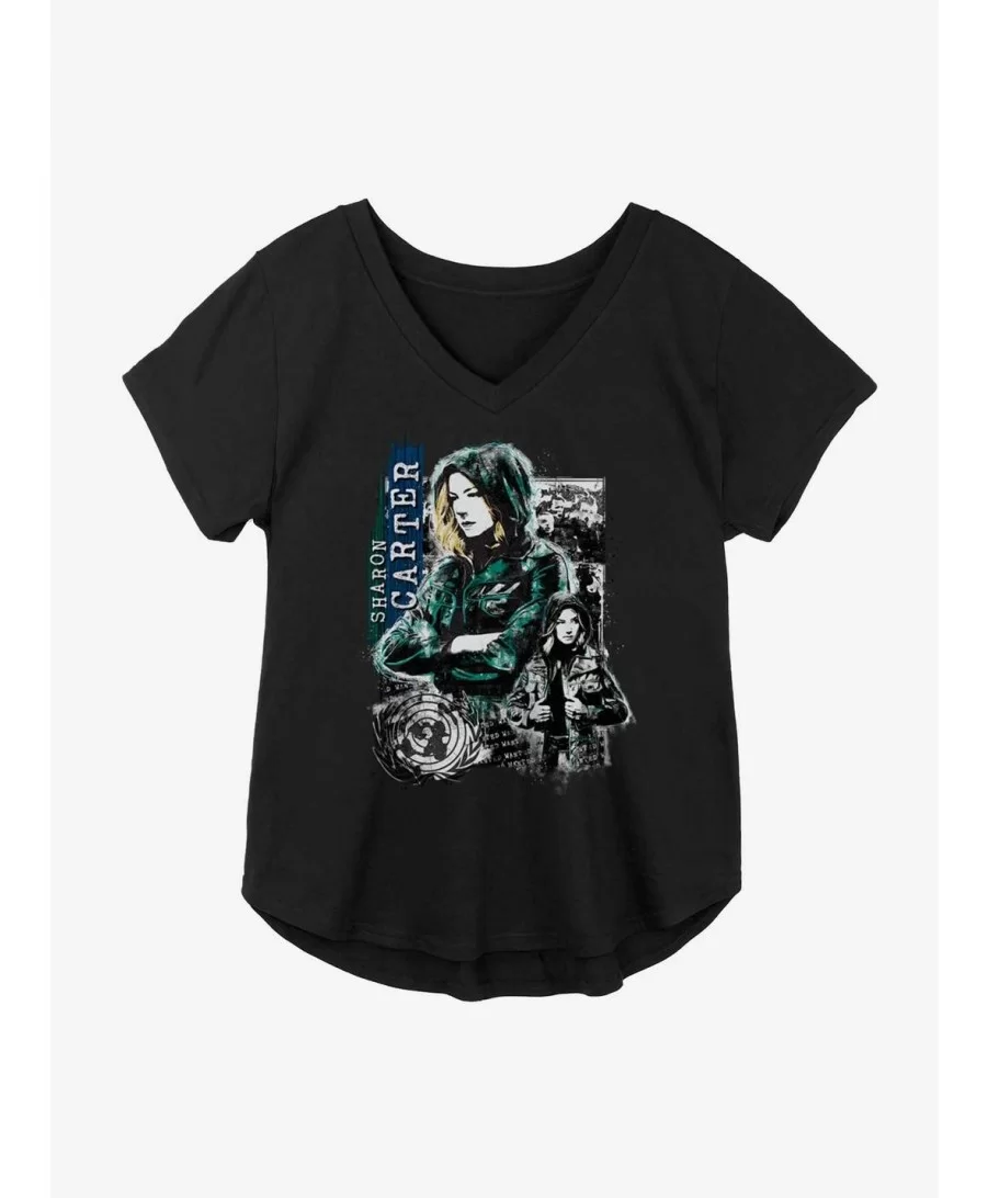 Exclusive Price Marvel The Falcon And The Winter Soldier Sharon Carter Girls Plus Size T-Shirt $9.02 T-Shirts