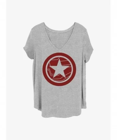 Premium Marvel The Falcon and the Winter Soldier Red Shield Girls T-Shirt Plus Size $10.87 T-Shirts