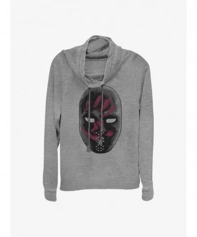 Low Price Marvel The Falcon And The Winter Soldier Flag Smashers Mask Cowlneck Long-Sleeve Girls Top $14.01 Tops