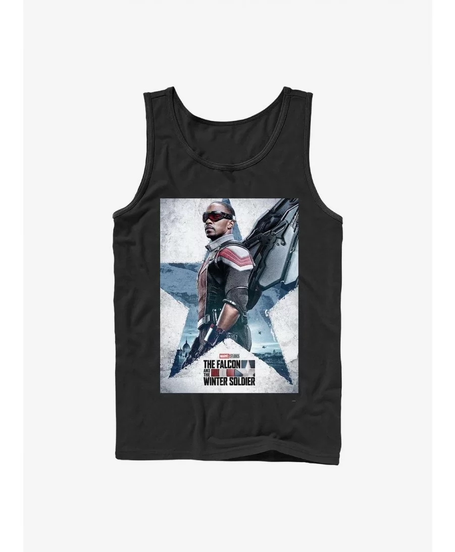 Low Price Marvel The Falcon And The Winter Soldier Falcon Poster Tank $9.96 Tanks