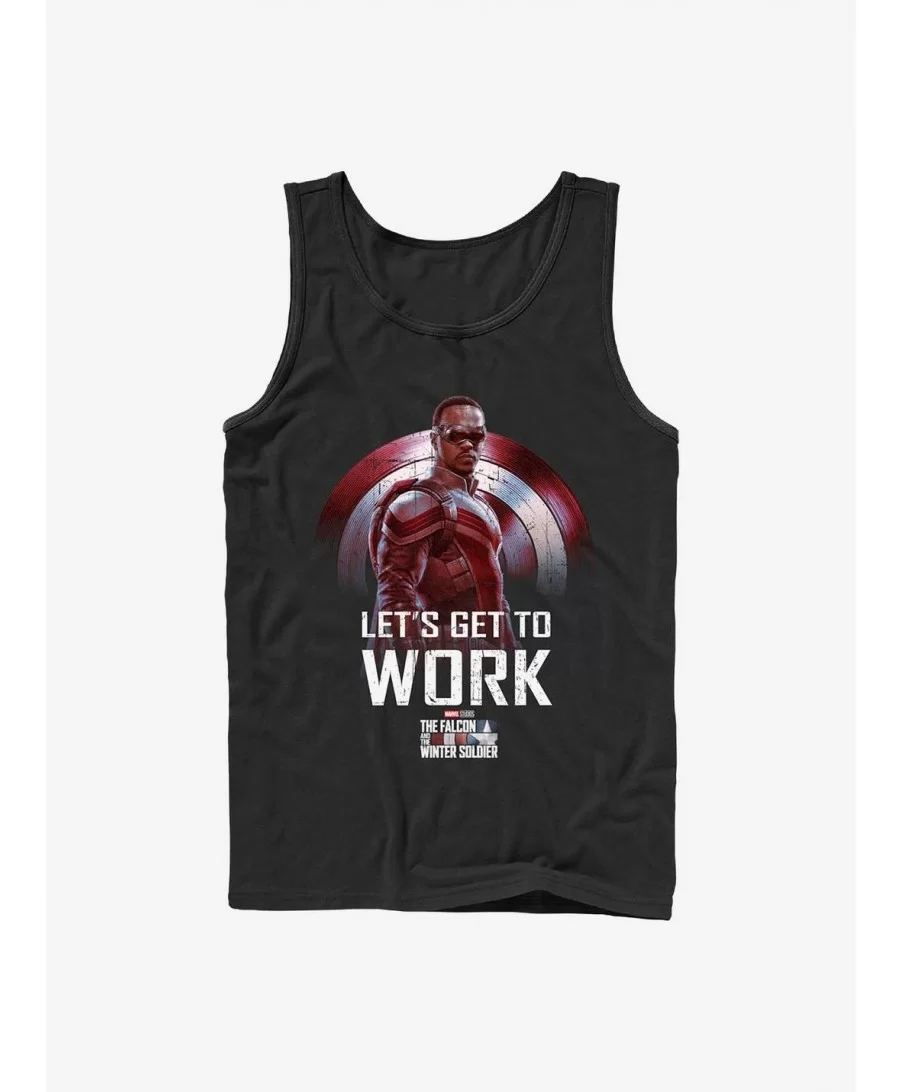 Hot Sale Marvel The Falcon And The Winter Soldier Let's Get To Work Tank $7.37 Tanks