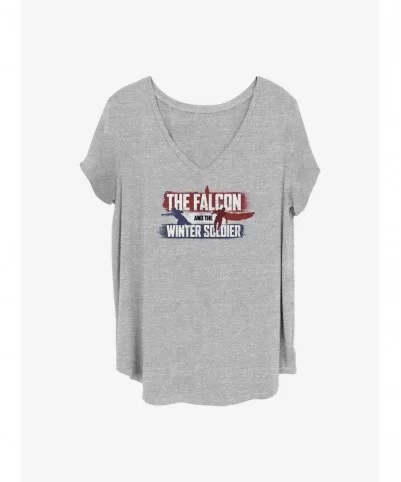 Cheap Sale Marvel The Falcon and the Winter Soldier Spray Paint Girls T-Shirt Plus Size $7.63 T-Shirts