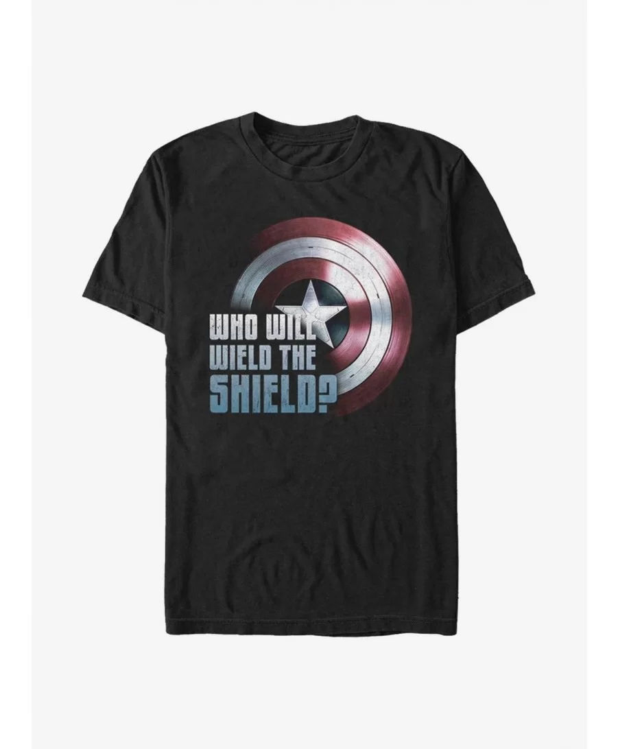 Cheap Sale Marvel The Falcon And The Winter Soldier Wielding The Shield T-Shirt $7.45 T-Shirts