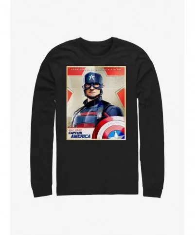 Fashion Marvel The Falcon And The Winter Soldier Inspired By Cap Long-Sleeve T-Shirt $13.16 T-Shirts