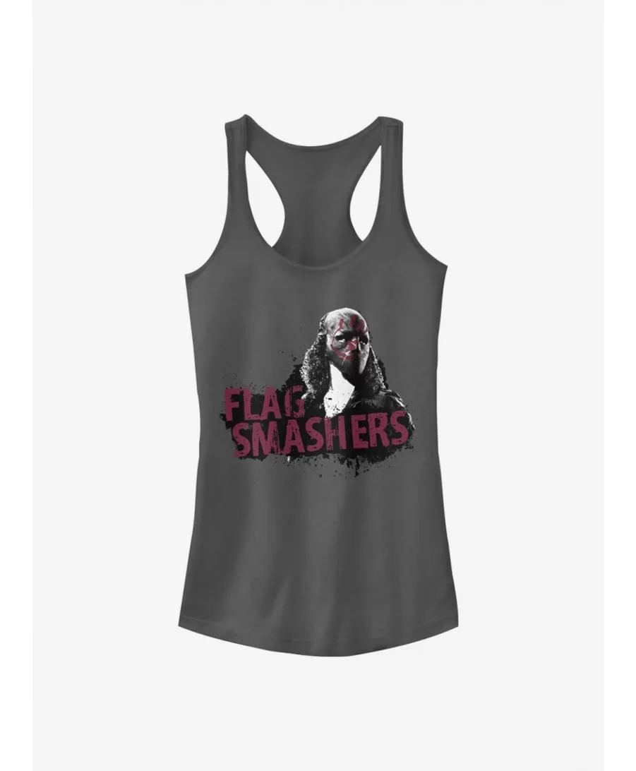 Flash Sale Marvel The Falcon And The Winter Soldier Flag Smashers Girls Tank $7.37 Tanks