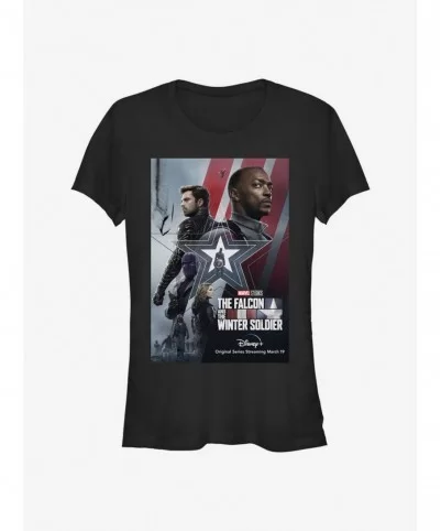 Discount Marvel The Falcon And The Winter Soldier Characters Girls T-Shirt $5.02 T-Shirts