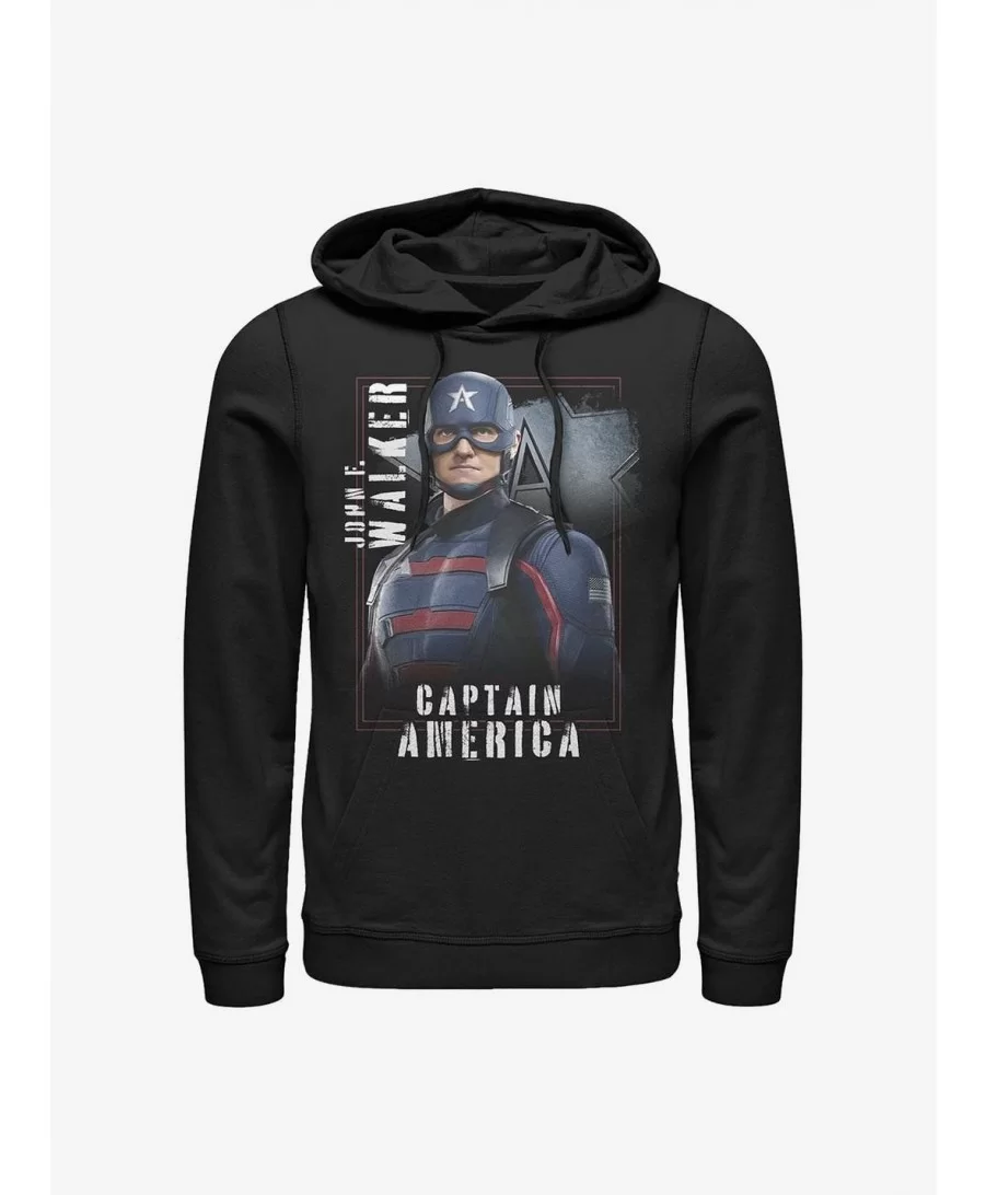 Seasonal Sale Marvel The Falcon And The Winter Soldier Captain America John F. Walker Hoodie $17.24 Hoodies