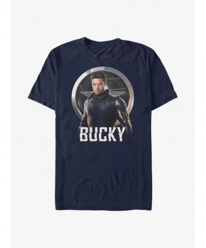 Limited Time Special Marvel The Falcon And The Winter Soldier Bucky Emblem T-Shirt $5.28 T-Shirts