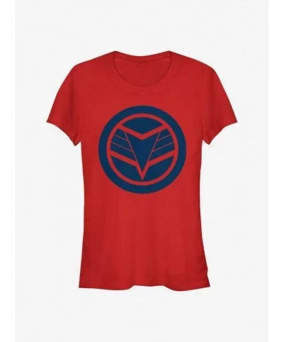 Wholesale Marvel The Falcon And The Winter Soldier Blue Shield Girls T-Shirt $5.82 T-Shirts