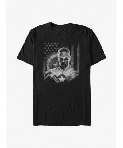 Discount Sale Marvel The Falcon And The Winter Soldier Captain America T-Shirt $7.61 T-Shirts