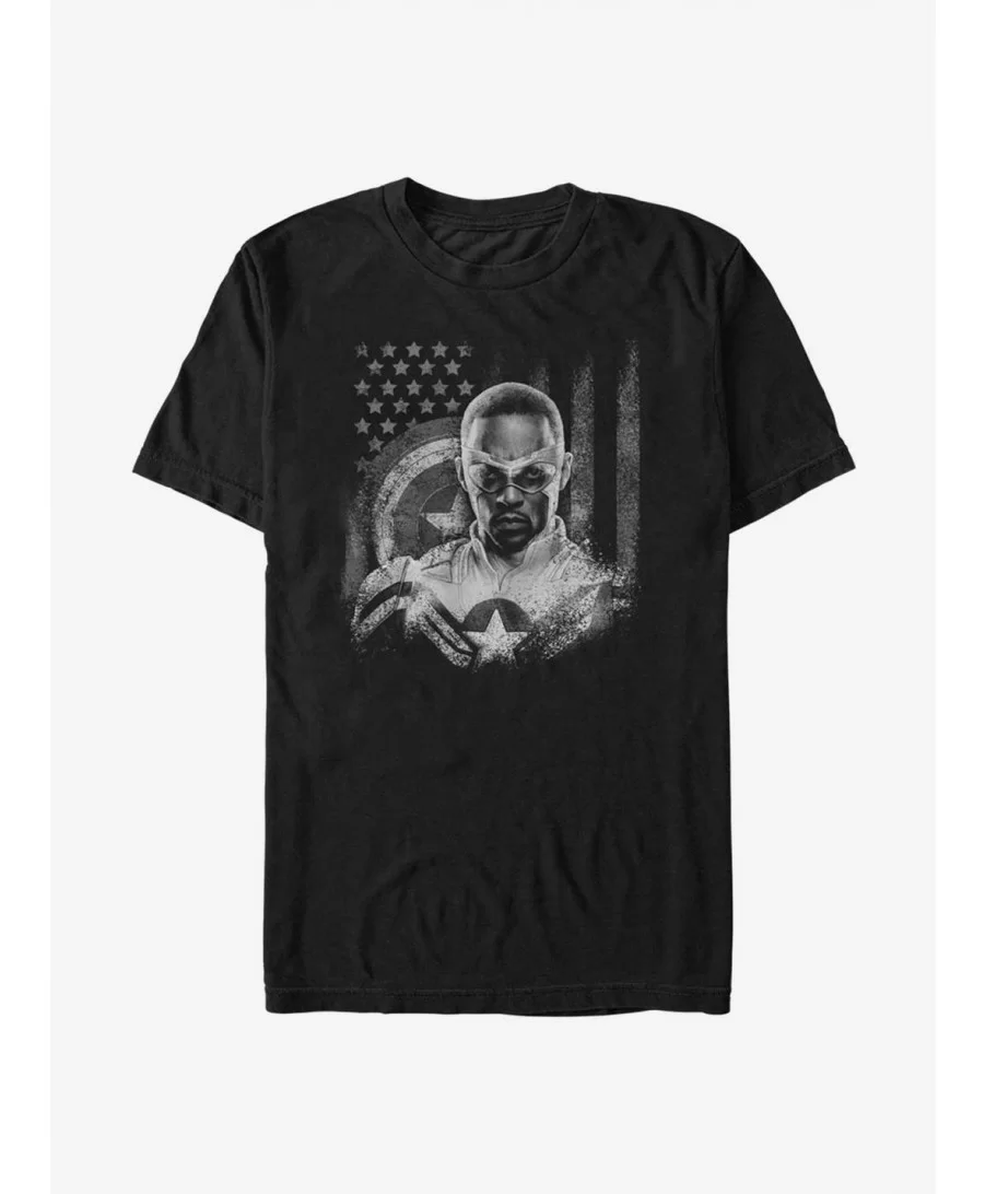 Discount Sale Marvel The Falcon And The Winter Soldier Captain America T-Shirt $7.61 T-Shirts