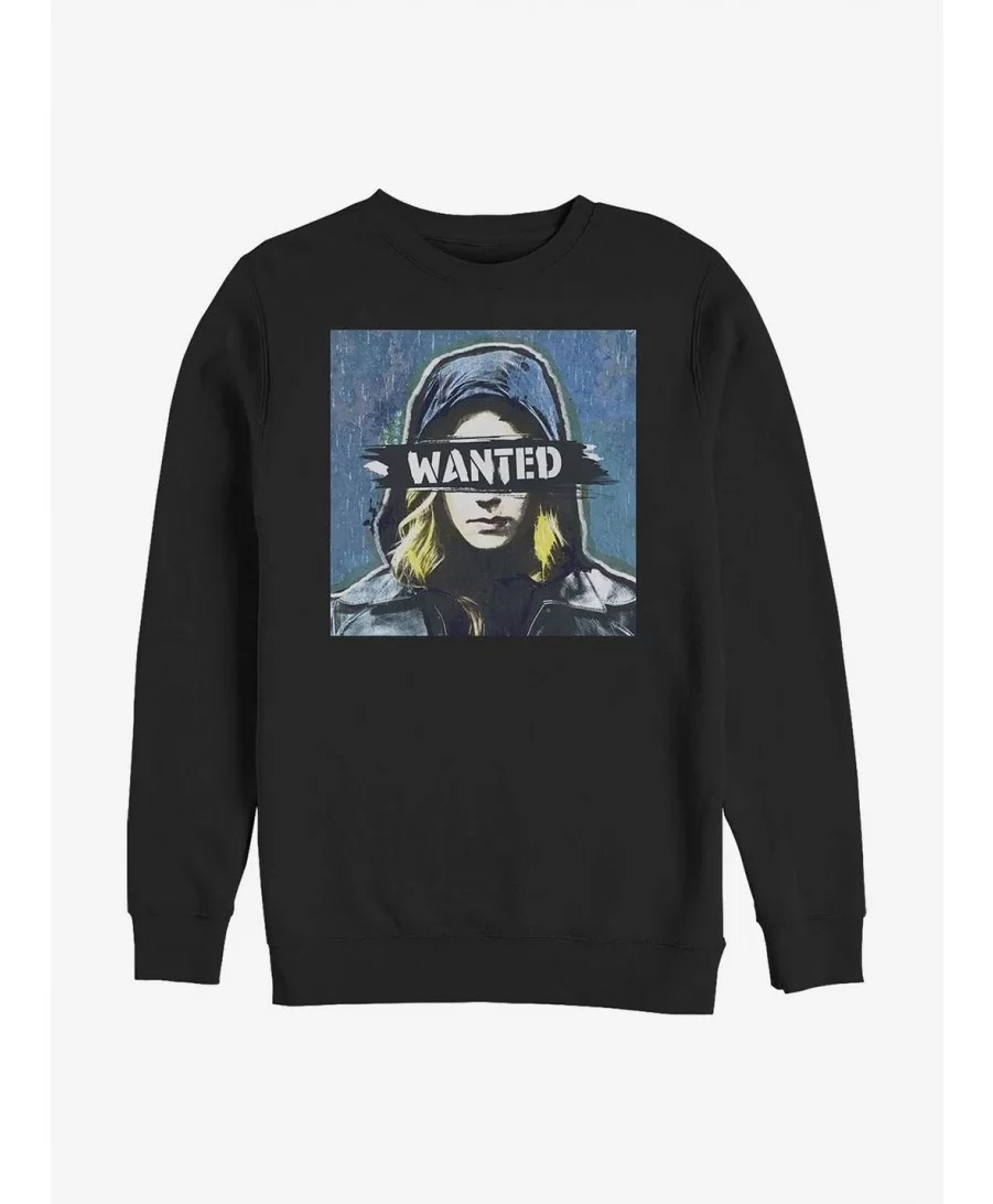 Hot Selling Marvel The Falcon And The Winter Soldier Wanted Carter Crew Sweatshirt $12.99 Sweatshirts