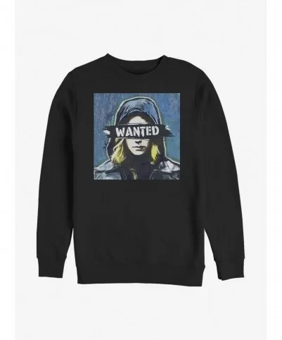 Hot Selling Marvel The Falcon And The Winter Soldier Wanted Carter Crew Sweatshirt $12.99 Sweatshirts