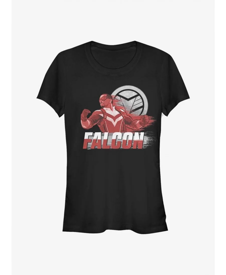 Limited-time Offer Marvel The Falcon And The Winter Soldier Falcon Speed Girls T-Shirt $6.47 T-Shirts