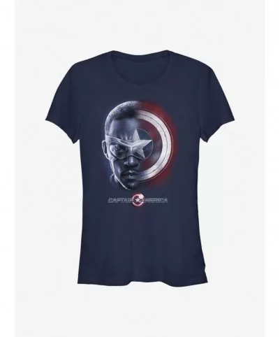 Huge Discount Marvel The Falcon And The Winter Soldier Sam And The Shield Girls T-Shirt $6.31 T-Shirts