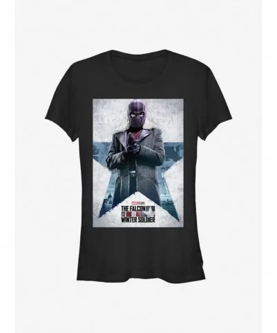 Exclusive Price Marvel The Falcon And The Winter Soldier Zemo Poster Girls T-Shirt $7.93 T-Shirts