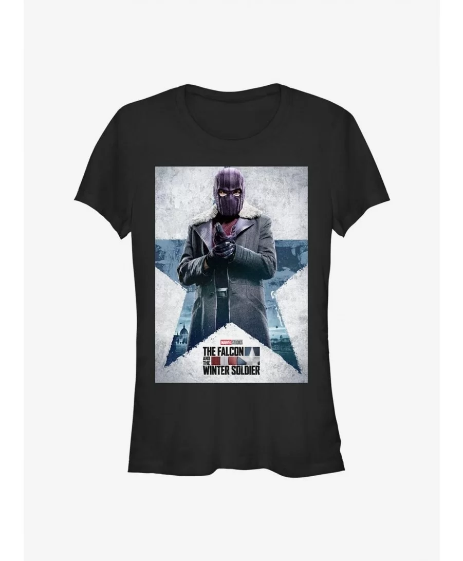 Exclusive Price Marvel The Falcon And The Winter Soldier Zemo Poster Girls T-Shirt $7.93 T-Shirts