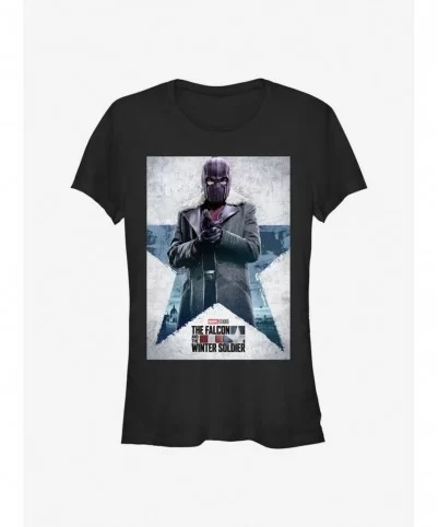 Exclusive Price Marvel The Falcon And The Winter Soldier Zemo Poster Girls T-Shirt $7.93 T-Shirts