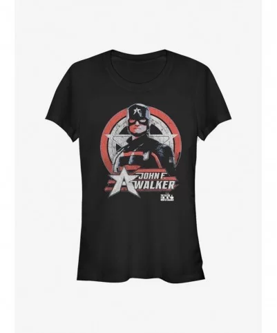 Trendy Marvel The Falcon And The Winter Soldier Captain Walker Girls T-Shirt $7.93 T-Shirts