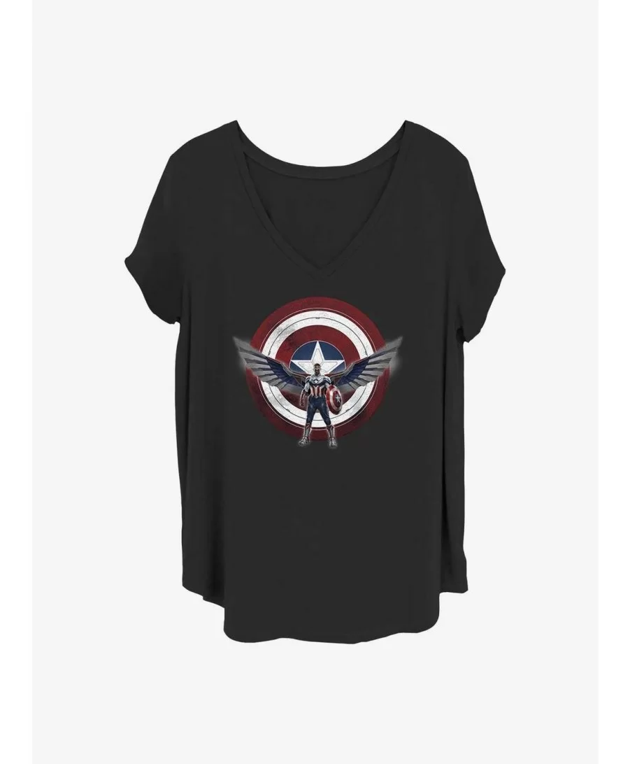 Discount Sale Marvel The Falcon and the Winter Soldier Wield The Shield Girls T-Shirt Plus Size $7.17 T-Shirts