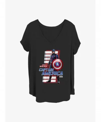 Sale Item Marvel The Falcon and the Winter Soldier John F. Walker Girls T-Shirt Plus Size $8.09 T-Shirts