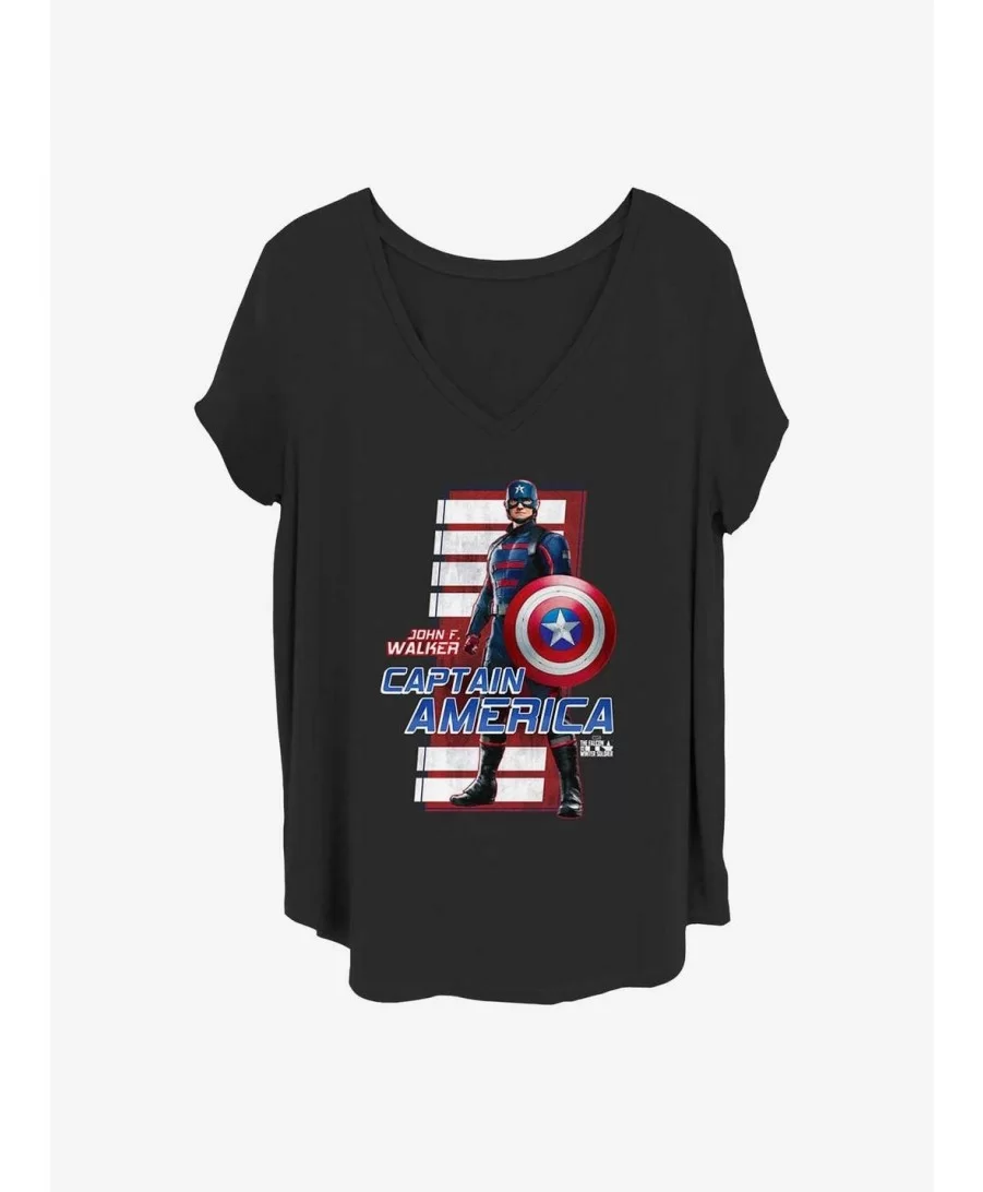 Sale Item Marvel The Falcon and the Winter Soldier John F. Walker Girls T-Shirt Plus Size $8.09 T-Shirts