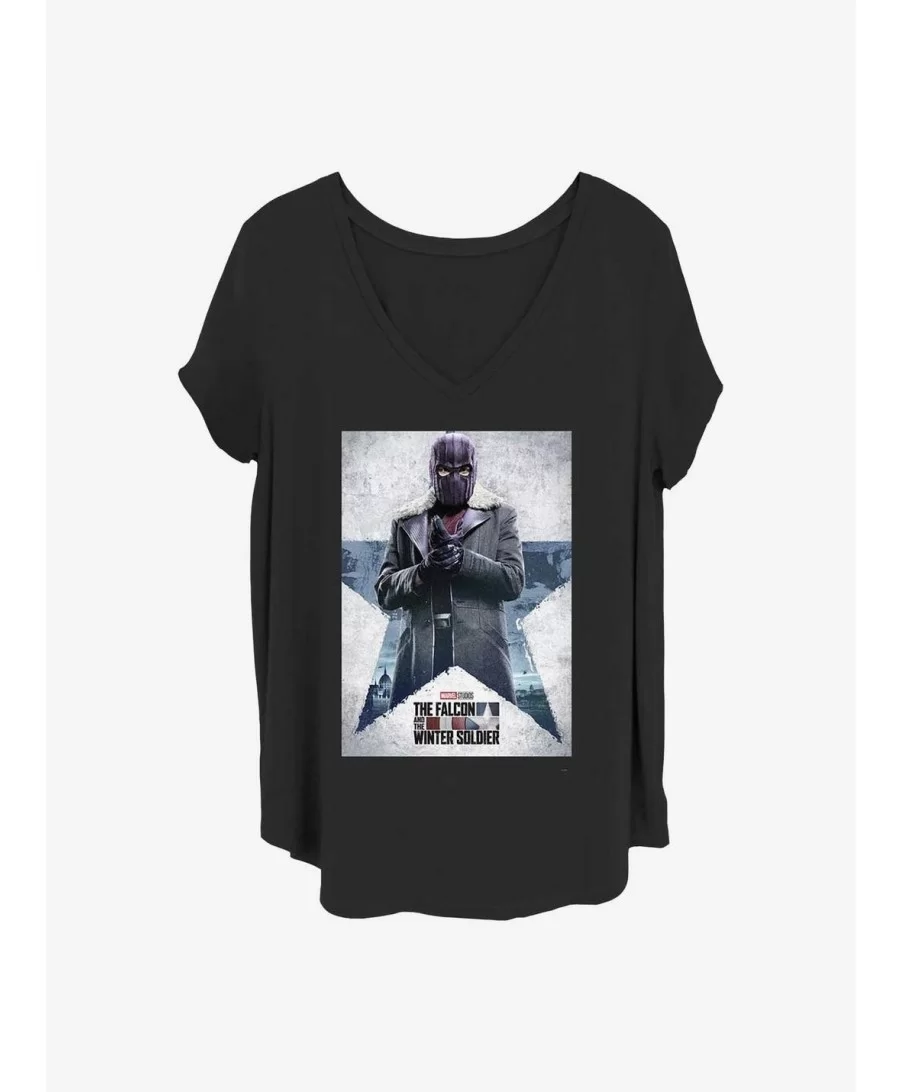 Absolute Discount Marvel The Falcon and the Winter Soldier Zemo Poster Girls T-Shirt Plus Size $10.87 T-Shirts