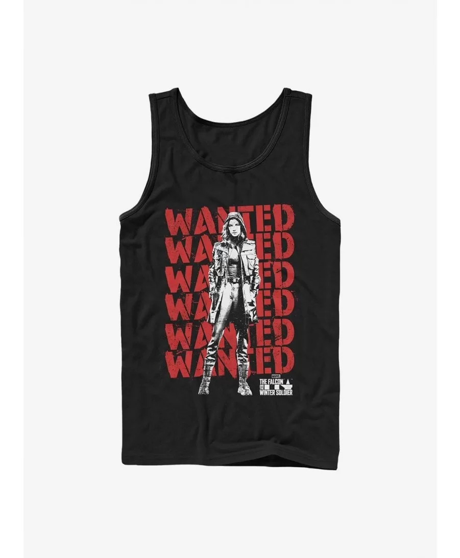 Fashion Marvel The Falcon And The Winter Soldier Wanted Repeating Carter Tank $8.37 Tanks