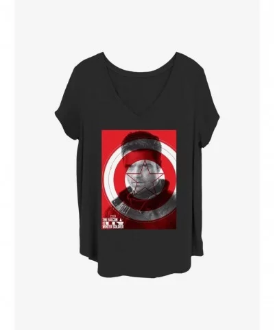 Low Price Marvel The Falcon and the Winter Soldier Winter Shield Girls T-Shirt Plus Size $10.64 T-Shirts