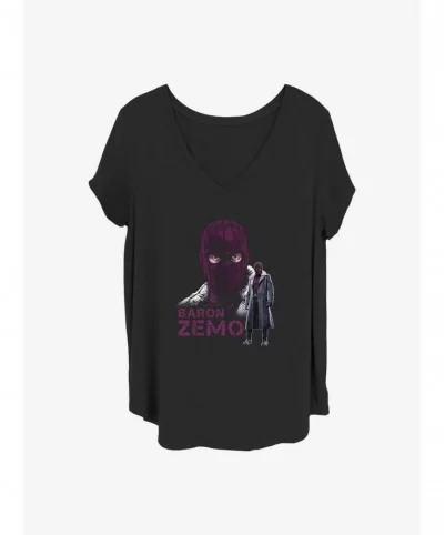 Premium Marvel The Falcon and the Winter Soldier Masked Zemo Girls T-Shirt Plus Size $10.40 T-Shirts