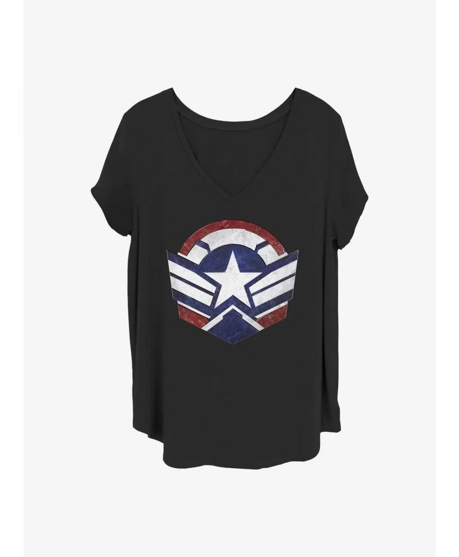 Unique Marvel The Falcon and the Winter Soldier Wings Girls T-Shirt Plus Size $9.71 T-Shirts