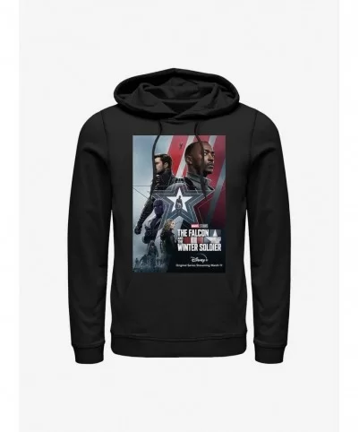 Best Deal Marvel The Falcon And The Winter Soldier Poster Hoodie $11.14 Hoodies