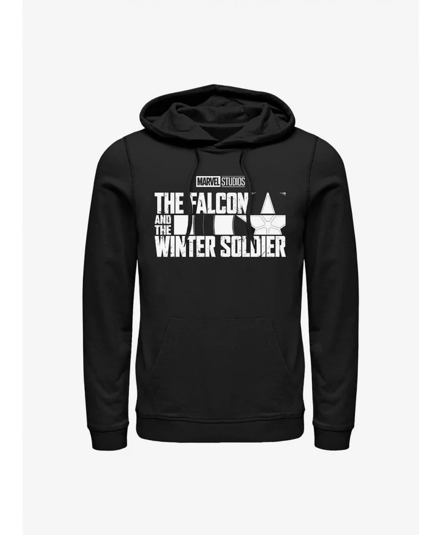 Cheap Sale Marvel The Falcon And The Winter Soldier Logo Hoodie $16.16 Hoodies