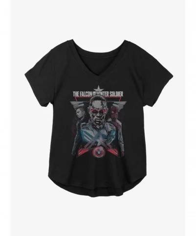 Limited Time Special Marvel The Falcon And The Winter Soldier Legacy Girls Plus Size T-Shirt $10.40 T-Shirts