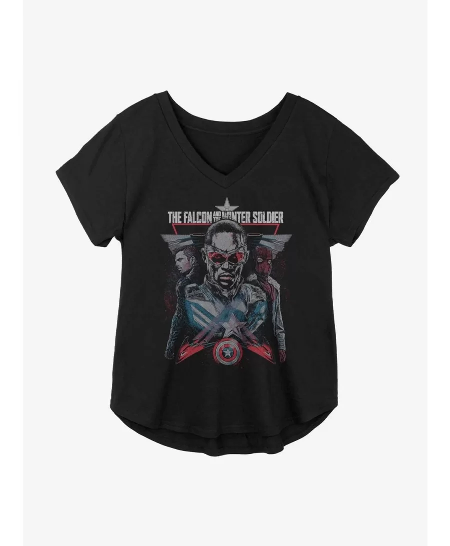 Limited Time Special Marvel The Falcon And The Winter Soldier Legacy Girls Plus Size T-Shirt $10.40 T-Shirts