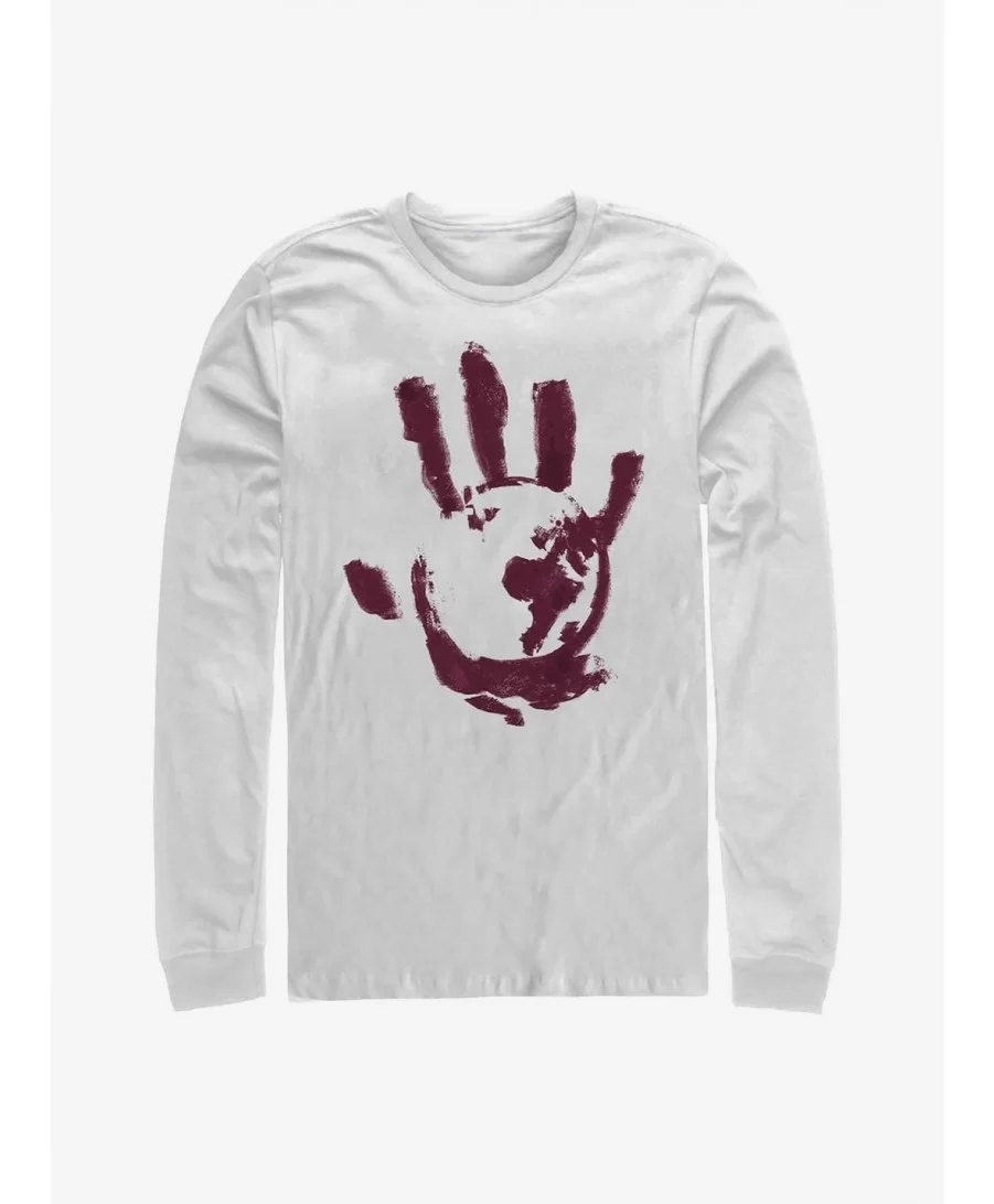 Trendy Marvel The Falcon And The Winter Soldier Bloody Hand Long-Sleeve T-Shirt $7.90 T-Shirts