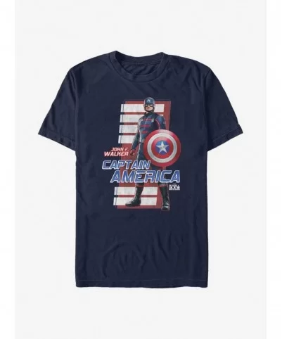 Discount Marvel The Falcon And The Winter Soldier Captain America T-Shirt $4.81 T-Shirts