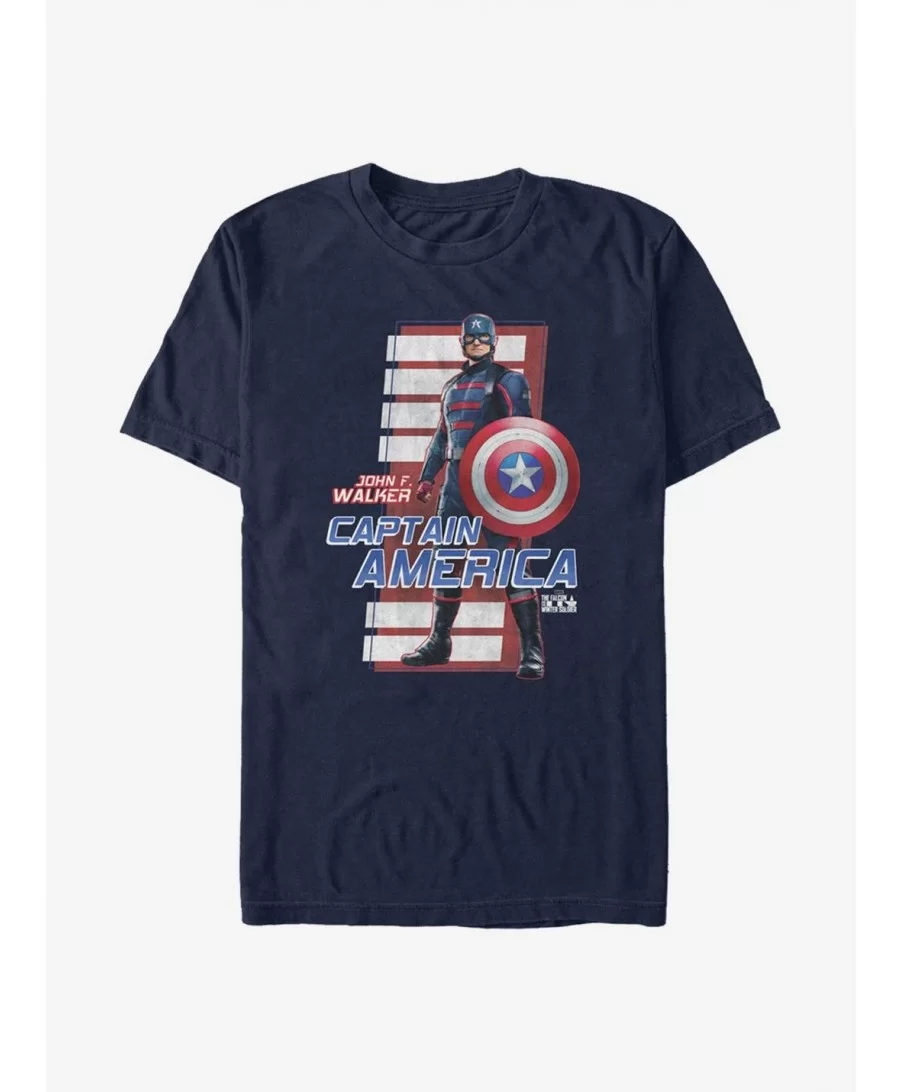 Discount Marvel The Falcon And The Winter Soldier Captain America T-Shirt $4.81 T-Shirts