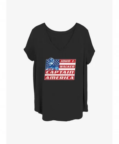 New Arrival Marvel The Falcon and the Winter Soldier Capltain Walker Girls T-Shirt Plus Size $11.33 T-Shirts