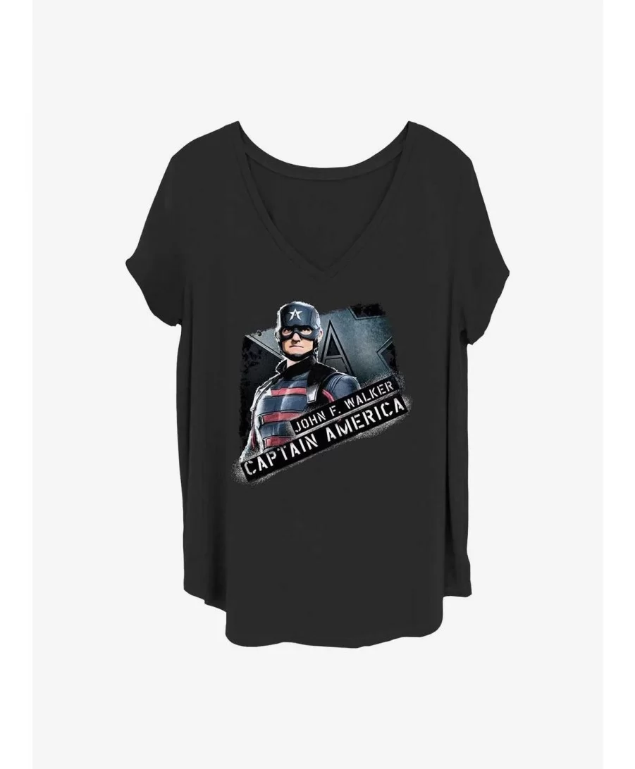 New Arrival Marvel The Falcon and the Winter Soldier Walker America Girls T-Shirt Plus Size $9.25 T-Shirts