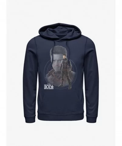 Pre-sale Marvel The Falcon And The Winter Soldier Winter Hero Bucky Hoodie $17.60 Hoodies