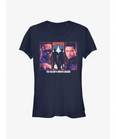 Festival Price Marvel The Falcon And The Winter Soldier Group Girls T-Shirt $7.12 T-Shirts