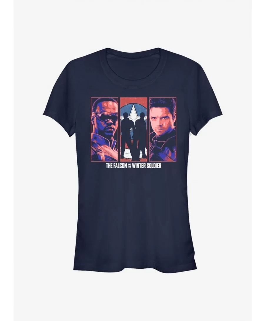 Festival Price Marvel The Falcon And The Winter Soldier Group Girls T-Shirt $7.12 T-Shirts