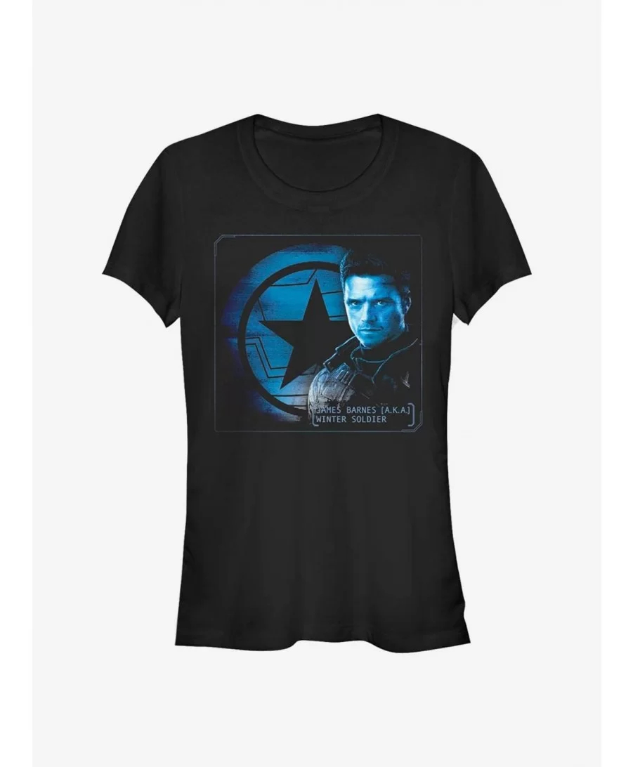 Absolute Discount Marvel The Falcon And The Winter Soldier Barnes Shield Girls T-Shirt $5.50 T-Shirts