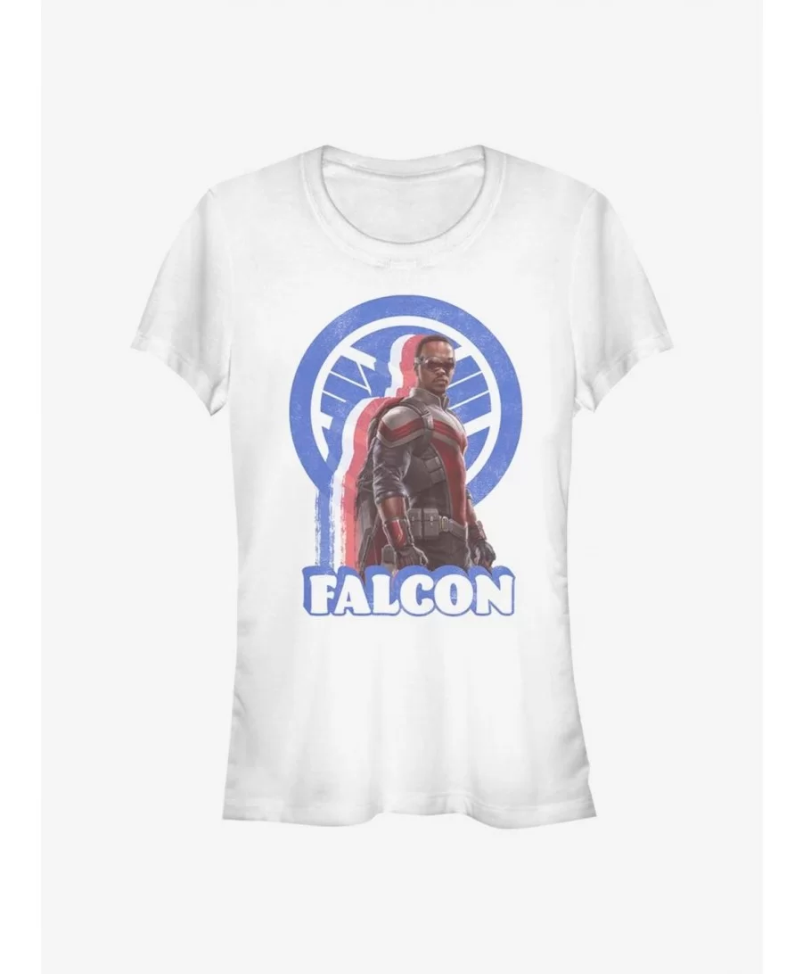 Value Item Marvel The Falcon And The Winter Soldier Shadow Outline Falcon Girls T-Shirt $8.09 T-Shirts