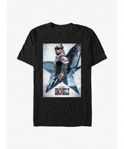 Sale Item Marvel The Falcon And The Winter Soldier Falcon Poster T-Shirt $7.14 T-Shirts