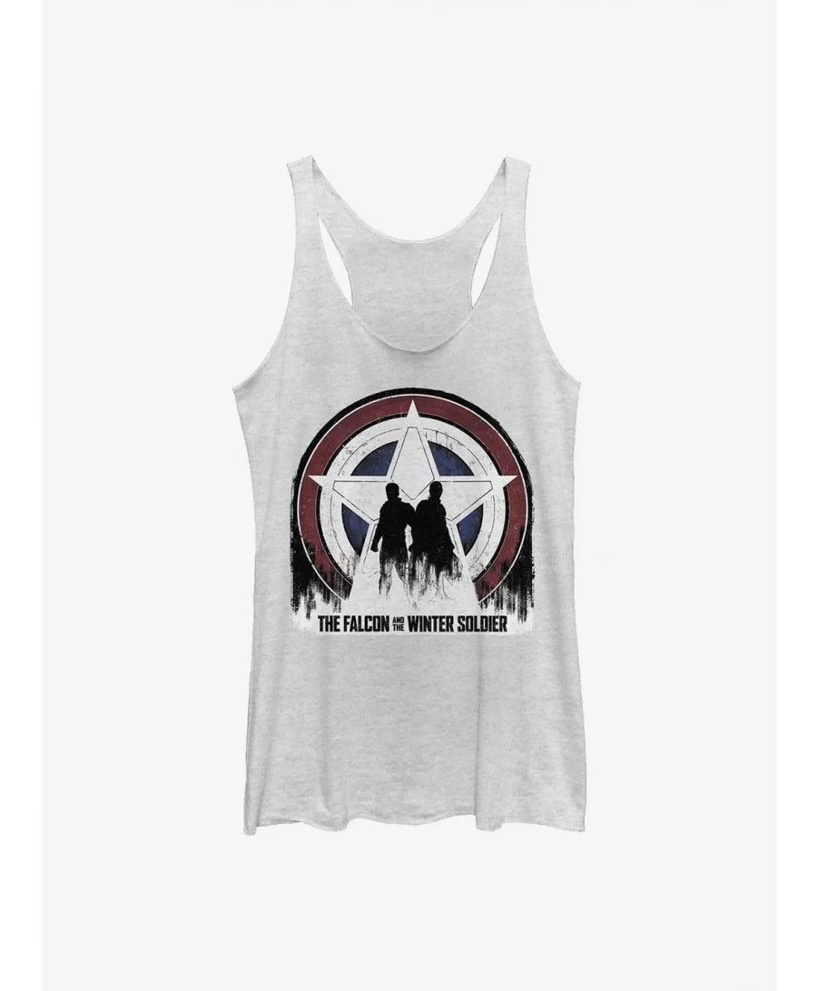 Special Marvel The Falcon And The Winter Soldier Silhouette Shield Girls Tank $7.25 Tanks