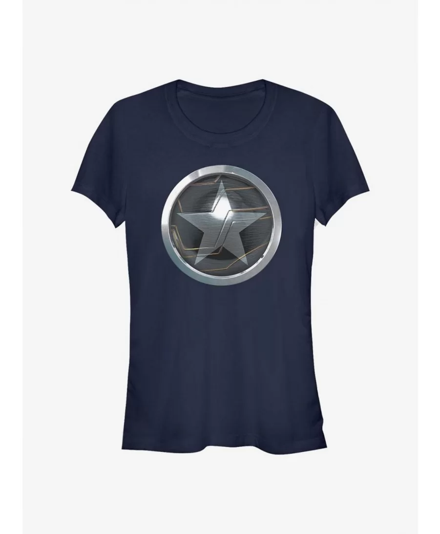 Huge Discount Marvel The Falcon And The Winter Soldier Logo Girls T-Shirt $5.34 T-Shirts