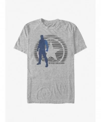 Huge Discount Marvel The Falcon And The Winter Soldier Winter Soldier Lockup T-Shirt $5.28 T-Shirts